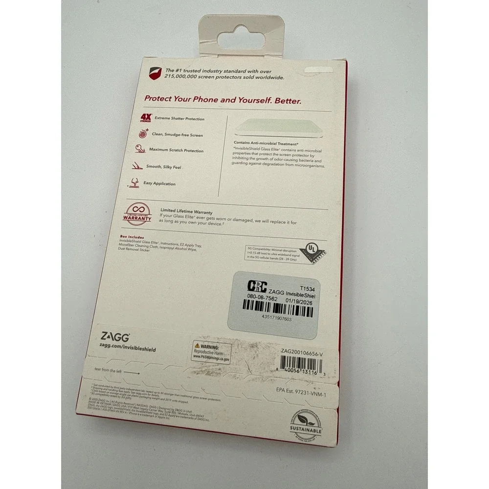 InvisibleShield Glass Elite+ iPhone 12 Pro Max‎ Clear New Screen Protector 5G